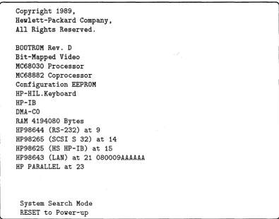 Figure 2-1. Power-Up and Self-Test Display 