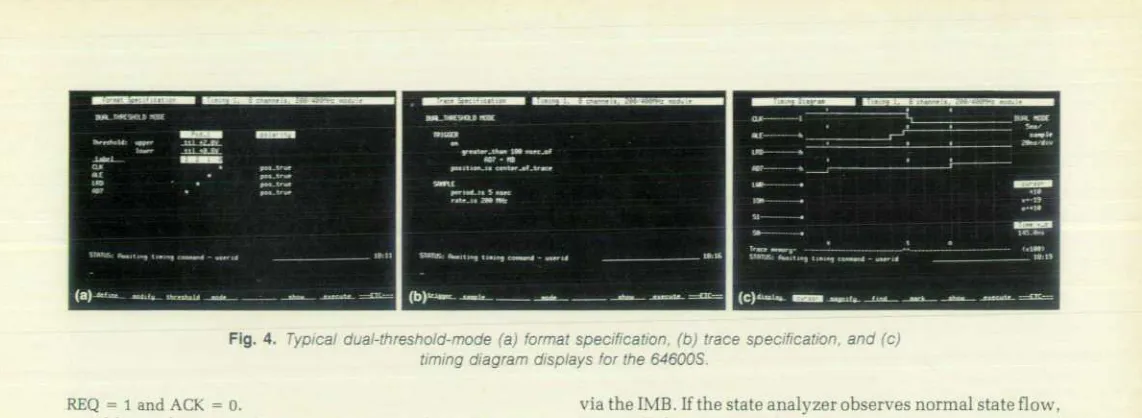 Fig. (b) specification, dual-threshold-mode (a) format specification, (b) trace specification, and (c) 