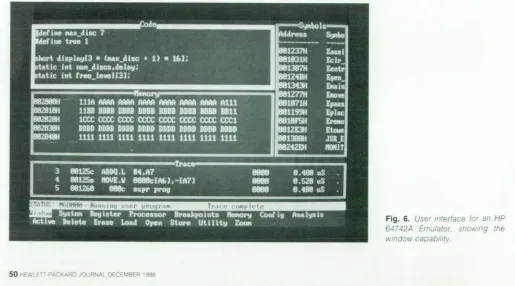 Fig. 6. User interface for an HP 