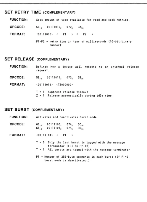 Table 2-1. Device Command Summary (continued) 