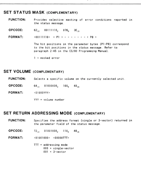 Table 2-1. Device Command Summary (continued) 