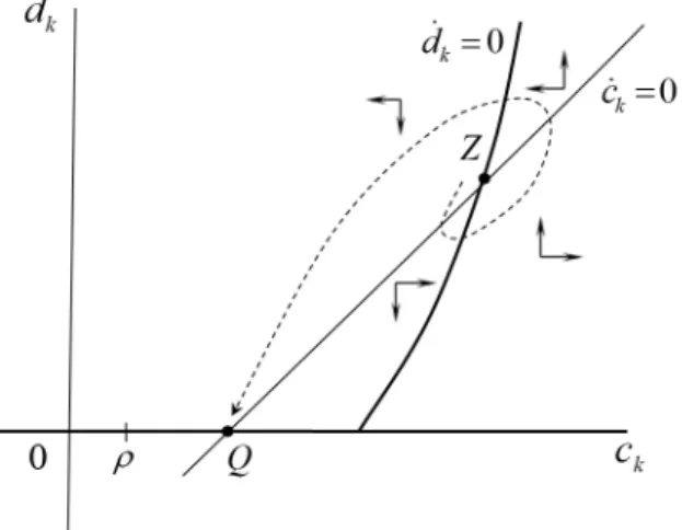 Figure 3: Phase portrait under regime R 1