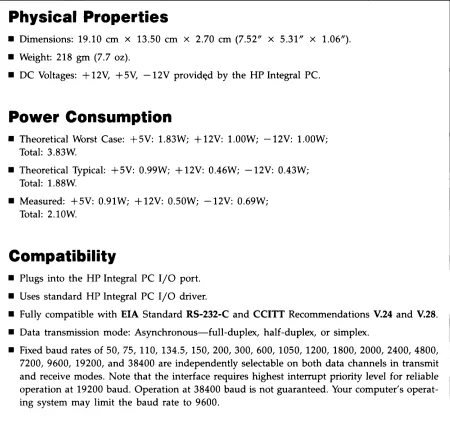 Table 1·2. Specifications 