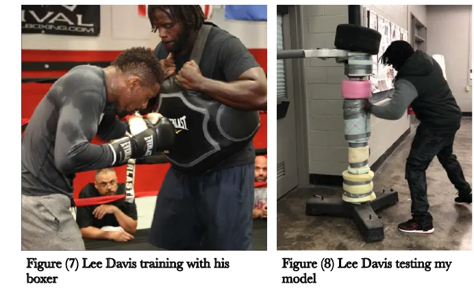 Figure (7) Lee Davis training with his boxer