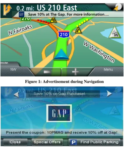 Figure 1: Advertisement during Navigation 