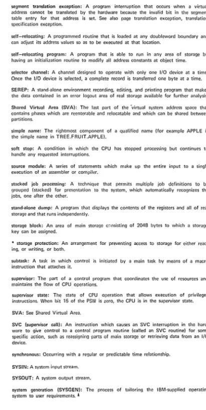 table entry for that address specification exception. 