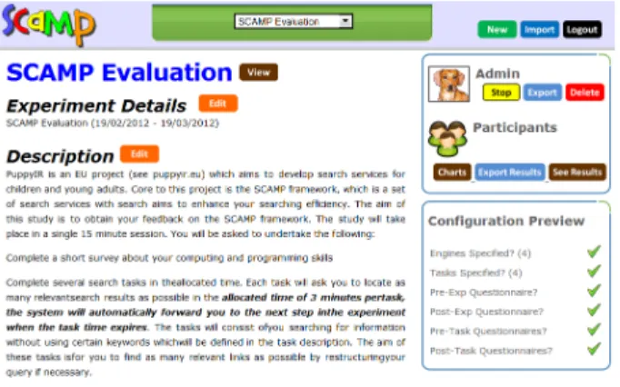 Figure 1: Researcher Dashboard