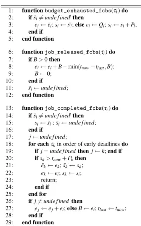 Fig. 3 Pseudo-code of our CPU scheduler with the FCBS algorithm.