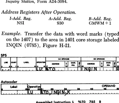 Figure H-2!. Read from Console Printer with Word Marks 