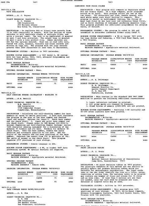 tables which are The input cards as a title, setup, 