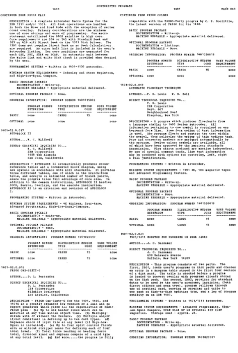 table, and accepts an unlimited number of branch points, since the program takes full advantage of core size