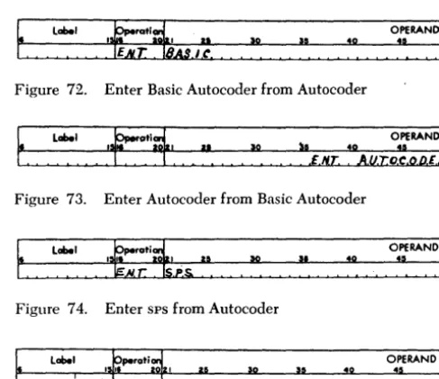 Figure 72. Enter Basic Autocoder from Autocoder 