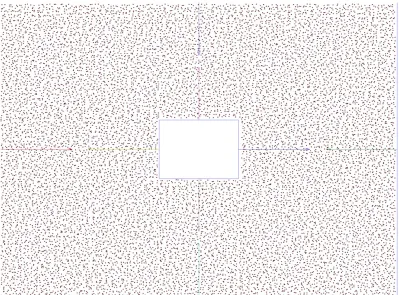 Figure 2.5: A typical starting arrangement for an experimental simulation. Note that the ap-parent overlap of particles is a visualization artifact and does not represent the actual proximityof particles