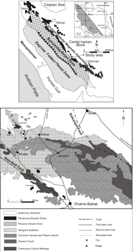 Figure 1. (a) Geological map of Iran illustrating majortectonic units in the Zagros orogenic belt