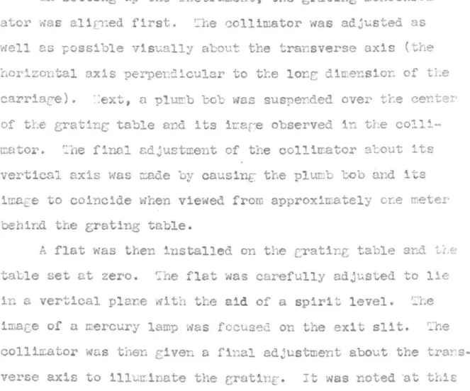 table  set  at  zero.  '.:"he  flat  was  carefully  adj~sted  to  lie  in  a  vertical  plar.e  ''ii  th  the  aid  of  a  spir1  t  level