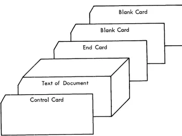 Figure 6. Card deck for document input 