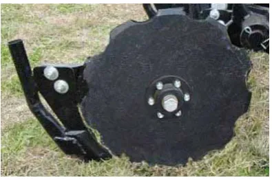 Figure 19: A notched disc coulter soil and residue cutting device 