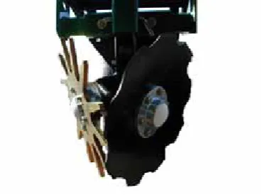 Figure 37: An example combined concave disc and single finger type row preparation device 