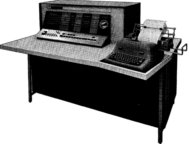 Figure 1. IBM 1620-1 Central Processing Unit with I/O Typewriter 