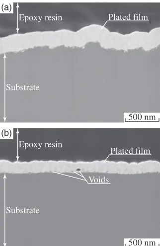 Fig. 3, the porous areas between the plated ﬁlm and the