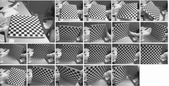 Figure 3.2: A calibration example provided by the Camera Calibration Toolbox for Matlab [42]