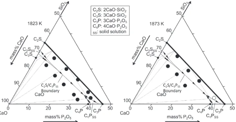 Fig. 3XRD pattern of 80 mass%2CaO·SiO2-20 mass%3CaO·P2O5 solidsolution plus 24 mass% CaO after reaction.