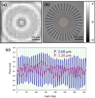 Figure 3.5: FPM reconstructed image resolution of EmSight. Sample is Siemens star phase 