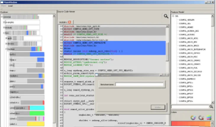 Figure 2. Screen shot of the color version of FeatureCommander. The small pop-up window displayed tasks and collected answers of subjects.