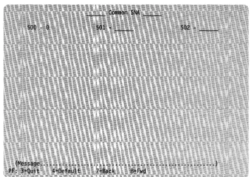 Figure 7-1. Common SNA panel displayed. 