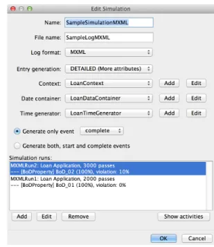 Fig. 2. Screenshot of the configuration panel.