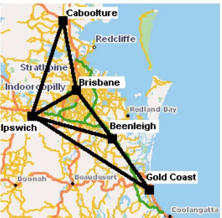 Figure 2.5   VRS Network in South-East Queensland (- 13 - Source: RACQ 2006)