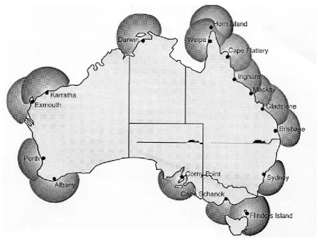 Figure 2.1: AMSA DGPS Service Coverage Map 