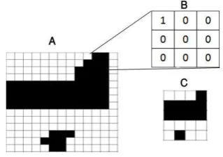 Fig.1: an example of rescaling the images with 3*3 window