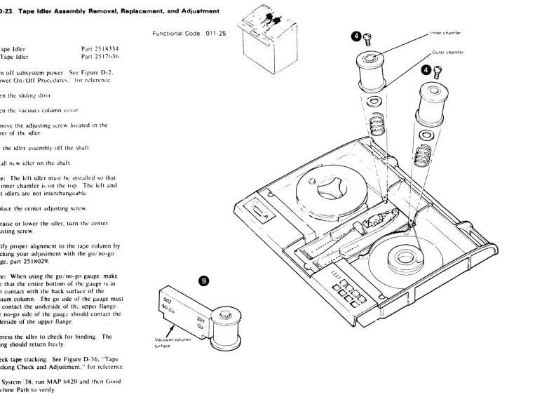 Figure 0-23. Tape Idler Assembly Removal. Replacement. and Adjustment 