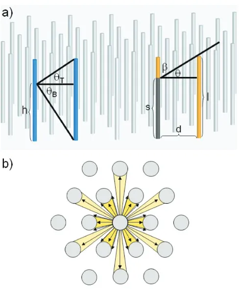 Figure 2.1. a) Schematic of the wire array for isotropic illumination.