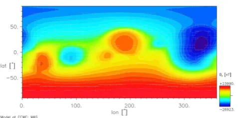 Fig. 2. Example of an extrapolated magnetic ﬁeld at the source sur-face. From CCMC, http://ccmc.gsfc.nasa.gov.