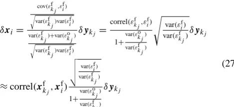 Figure 3 shows the distribution of the error for the zponents of the solar wind velocity and magnetic ﬁeld forthe different members of the ensemble at the diagnosis lo- com-cations of Fig