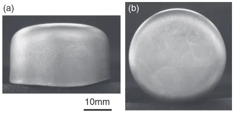 Fig. 5(a) Effects of zinc concentration on conical cup value (CCV) ratio of rolled Mg­Zn­Ce alloys, where the CCV ratio is deﬁned asthe ratio of CCV to initial blank diameter, (b) specimen of rolled Mg­1.0Zn­0.2Ce alloy after conical cup test, where the CCV ratio was0.83.