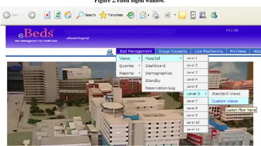 Figure 2. eBed logon window. 