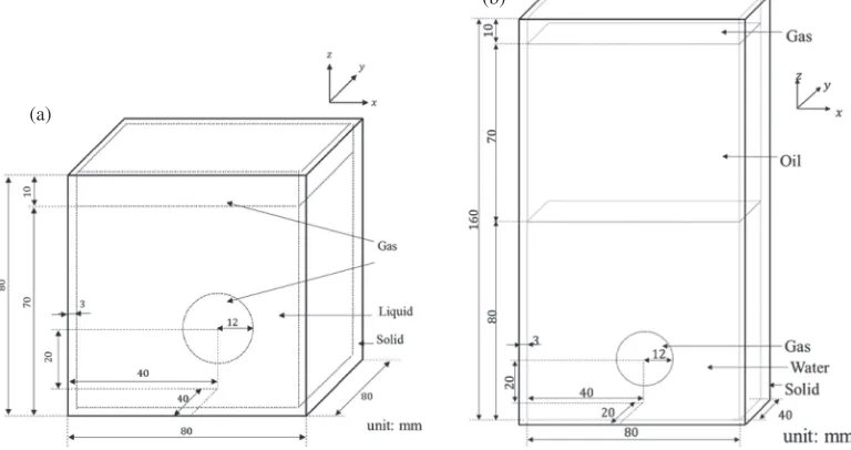 Fig. 4Schematic diagrams of the computational domain and initial conﬁguration.