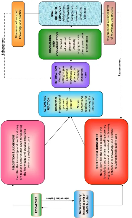 Fig.1.9.1: Conceptual framework based on modified Imogene king’s goal attainment model (1981)