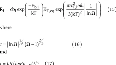 Table 3. To fit the data as a function of temperature, we