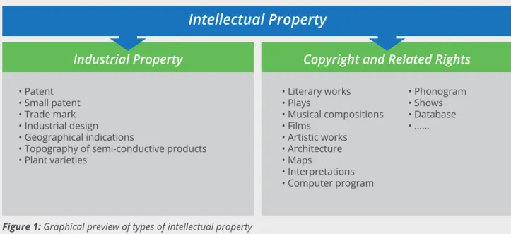 Figure 1: Graphical preview of types of intellectual property