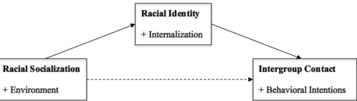 Figure 3a. Internalization mediated the relationship between Environment and  Behavioral Intentions in Asian Americans