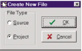 Figure 4.  New Project Window