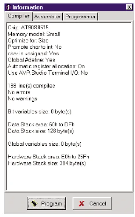 Figure 15.  Information Window