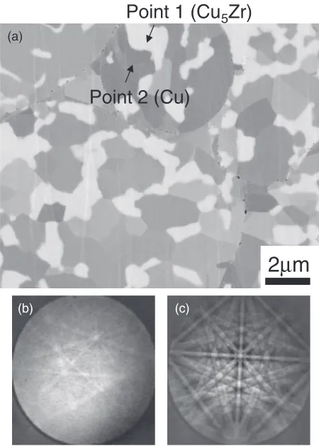 Fig. 5(a). Figures 5(c), 5(d) and 5(e) are the NBD patterns