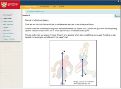 Figure 1: A screenshot of a component of an OLM offered to 1st year university physics students   The OLMs were designed to take 15 minutes with a recommended 30 minute time limit