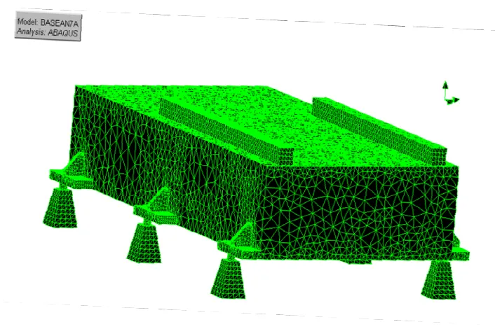 Figure 6: Discrete model for the machine base 