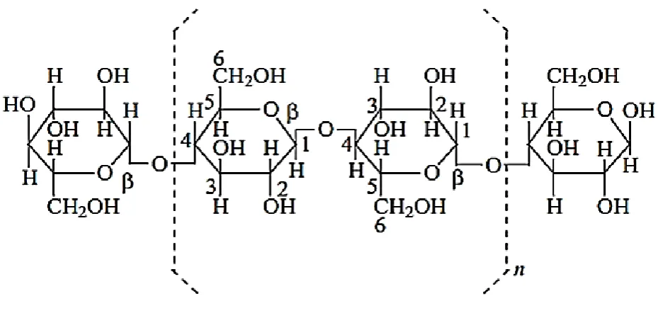 Figure 1.1, Structure of cellulose 